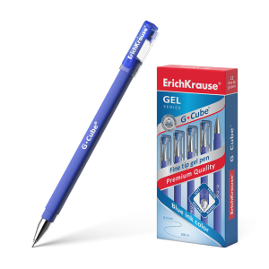 Ручка гелевая ErichKrause G-Cube, цвет чернил синий. 46162 ― Кнопкару. Саранск
