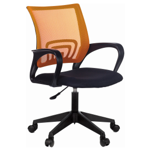 Кресло оператора Helmi HL-M95 R (695) "Airy", спинка сетка оранжевая/сиденье ткань TW черная, пиастра. 348708 ― Кнопкару. Саранск