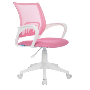 Кресло оператора Helmi HL-M95 R (W695) "Airy", спинка сетка розовая/сиденье ткань TW розовая, пиастра, пластик белый. 348717 ― Кнопкару. Саранск