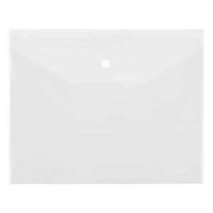 Папка-конверт на кнопке СТАММ А5+, 150мкм, пластик, прозрачная, бесцветная. ММ-32276, 343174 ― Кнопкару. Саранск