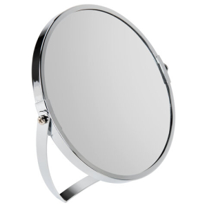 Зеркало настольное BRABIX, круглое, диаметр 17 см, двустороннее, с увеличением, рамка из нержавеющей стали. 607421 ― Кнопкару. Саранск