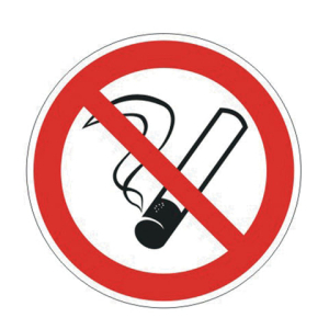 Знак запрещающий "Запрещается курить", диаметр - 200 мм, пленка самоклеящаяся, 610001/Р01 ― Кнопкару. Саранск