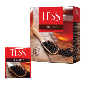 Чай TESS "Sunrise" черный цейлонский, 100 пакетиков в конвертах по 1,8 г,, 0918-09. 621033 ― Кнопкару. Саранск