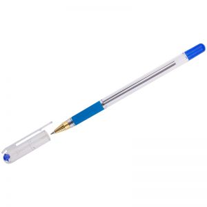 Ручка шариковая MunHwa "MC Gold" синяя, 0,5мм, грип, штрих-код. BMC-02, 207858 ― Кнопкару. Саранск