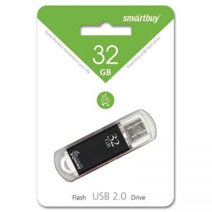 Память Smart Buy "V-Cut"  32GB, USB 2.0 Flash Drive, черный (металл. корпус ). SB32GBVC-K, 222374 ― Кнопкару. Саранск