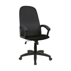 Кресло руководителя Helmi HL-E79 "Elegant", PL, ткань TW черная/серая. 277897 ― Кнопкару. Саранск