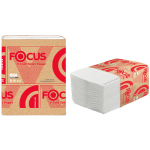Бумага туалетная листовая Focus Premium (V-сл) 2-слойная, 250лист./пачка, 23*10,8см, белая. 299969