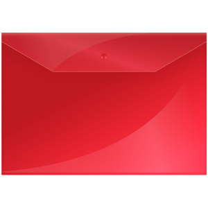 Папка-конверт на кнопке OfficeSpace А4, 120мкм, пластик, красная. 281219 ― Кнопкару. Саранск