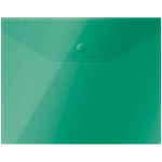 Папка-конверт на кнопке OfficeSpace А5 (190*240мм), 150мкм, пластик, полупрозрачная, зеленая. 267529