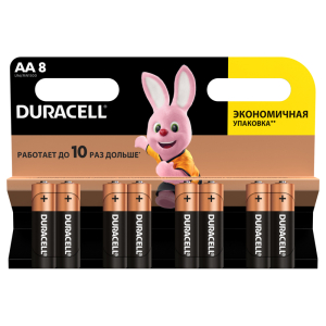 Батарейка Duracell Basic AA (LR06) алкалиновая, 8BL. 5000394006522, 257374 ― Кнопкару. Саранск