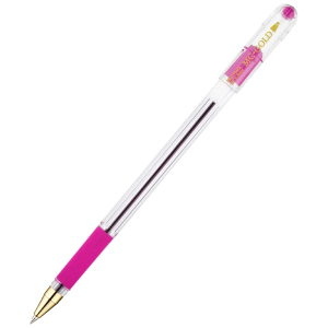 Ручка шариковая MunHwa "MC Gold" розовая, 0,5мм, грип, штрих-код. BMC-10, 235081 ― Кнопкару. Саранск