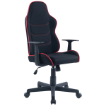 Кресло игровое Helmi HL-S09 "Red line", ткань черная/красная. 306175