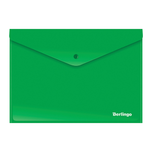 Папка-конверт на кнопке Berlingo, А4, 180мкм, непрозрачная, зеленая. AKk_04404,298261 ― Кнопкару. Саранск