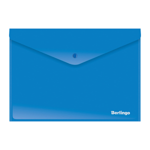 Папка-конверт на кнопке Berlingo, А4, 180мкм, непрозрачная, синяя. AKk_04402,298259 ― Кнопкару. Саранск