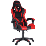 Кресло игровое Helmi HL-G05 "Effect", экокожа черная/красная, 2 подушки. 306176