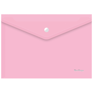 Папка-конверт на кнопке Berlingo "Starlight" А4, 180мкм, прозрачная розовая, индив. ШК. AKk_04112,268384 ― Кнопкару. Саранск