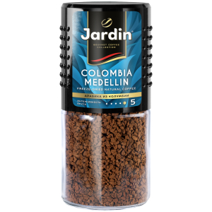 Кофе растворимый Jardin "Colombia Medellin", сублимированный, стеклянная банка, 95г. 0627-12, 260733, 621118 ― Кнопкару. Саранск