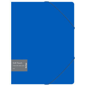 Папка на резинке Berlingo "Soft Touch" А4, 600мкм, синяя. FB4_A4981,338193 ― Кнопкару. Саранск