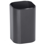 Подставка-стакан СТАММ "Визит", пластиковая, квадратная, черная.СН31,323970