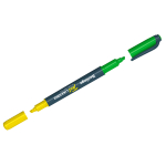 Текстовыделитель двусторонний Berlingo "Textline HL220" желтый/зеленый, 0,5-4мм. T2033, 319379