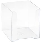 Подставка для бумажного блока BRAUBERG CLASSIC пластиковая, 90х90х90 мм, прозрачная. 238092, ПЛ41
