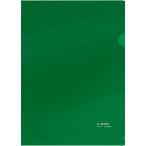 Папка-уголок СТАММ А4, 180мкм, пластик, непрозрачная, зеленая. ММ-30933, 356779 ― Кнопкару. Саранск