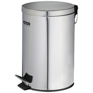 Ведро-контейнер для мусора (урна) OfficeClean Professional, 12л, нержавеющая сталь, хром. 277568 ― Кнопкару. Саранск
