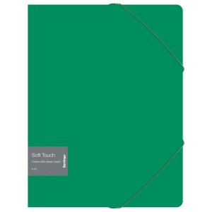 Папка на резинке Berlingo "Soft Touch" А4, 600мкм, зеленая. FB4_A4983,338195 ― Кнопкару. Саранск