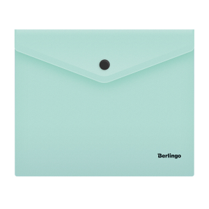 Папка-конверт на кнопке Berlingo "Instinct" А5+, 180мкм, мятный. OBk_05520,300420 ― Кнопкару. Саранск