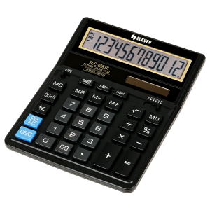 Калькулятор настольный Eleven SDC-888TII, 12 разрядов, двойное питание, 158*203*31мм, черный.339221 ― Кнопкару. Саранск