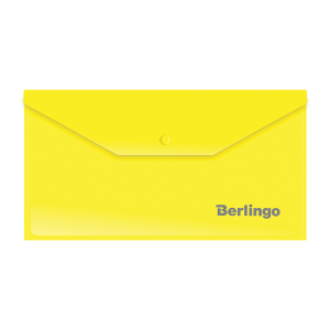 Папка-конверт на кнопке Berlingo, С6, 180мкм, желтая. AKk_06305,153945 ― Кнопкару. Саранск