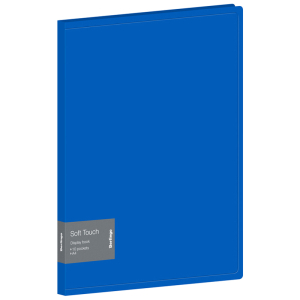 Папка с 10 вкладышами Berlingo "Soft Touch", 17мм, 700мкм, синяя, с внутр. карманом. DB4_10981,338172 ― Кнопкару. Саранск