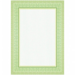 Сертификат-бумага с рамкой А4 зеленая волна 140 г/кв.м 20 шт/уп. 1525485
