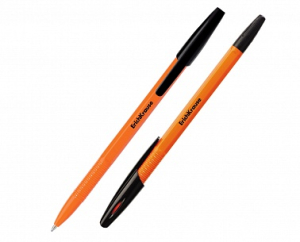 Ручка шариковая черная 0,7мм Erich Krause "R-301 Orange Stick". Арт. 43195 ― Кнопкару. Саранск