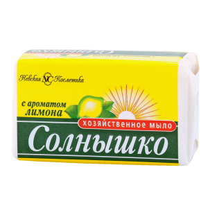 Мыло хозяйственное Солнышко, с ароматом лимона, 72%, 140г. 283361 ― Кнопкару. Саранск