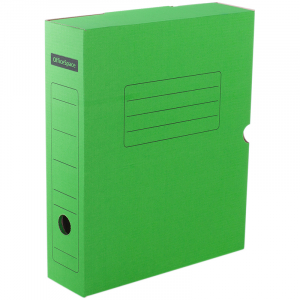 Короб архивный с клапаном OfficeSpace, микрогофрокартон, 75мм, зеленый, до 700л. 225414 ― Кнопкару. Саранск