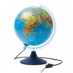 Глобус физико-политический Globen, 25см, интерактивный, с подсветкой на круглой подставке. INT12500284