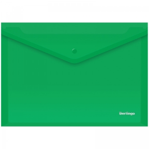 Папка-конверт на кнопке Berlingo, А4, 180мкм, зеленая. AKk_04104, 134796 ― Кнопкару. Саранск