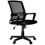 Кресло оператора Helmi HL-M07 "Comfort", ткань, спинка сетка черная/сиденье TW черная, механизм качания.306211
