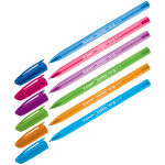 Ручка шар Luxor "InkGlide 100 Icy" синяя, 0,7мм, трехгран., корпус ассорти. 16700/50 Tub, 286866