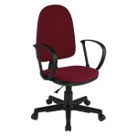 Кресло оператора Helmi HL-M30 "Престиж", ткань бордовая 2А. 342081