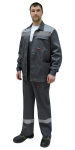 Костюм "Сити": куртка кор.,п/к т.серый с св.серым и СОП р.   88-92/182-188. 99989