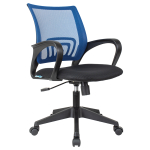 Кресло оператора Helmi HL-M95 (695) "Airy", спинка сетка синяя/сиденье ткань TW черная, механизм качания. 348706