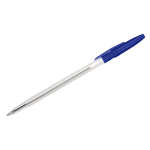 Ручка шариковая СТАММ "511" синяя, 0,7мм, прозрачный корпус. РК30, 324029