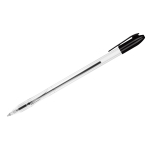 Ручка шариковая СТАММ "VeGa" черная, 0,7мм, прозрачный корпус. РШ108, 324129