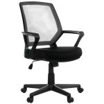 Кресло оператора Helmi HL-M02 "Step", ткань, спинка сетка черная/сиденье TW черная, механизм качания. 283156