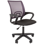 Кресло оператора Helmi HL-M96 R "Airy", спинка сетка серая/сиденье ткань черная, пиастра. 333501