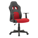 Кресло игровое Helmi HL-S12 "Mini", экокожа/ткань, черная/красная. 323019