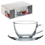 Набор чайный "Basic" на 6 персон (6 кружек 215 мл, 6 блюдец), стекло, PASABAHCE. 97948,601317