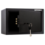 Сейф мебельный BRABIX «SF-200KL», 200×310×200 мм, ключевой замок, черный. 291144